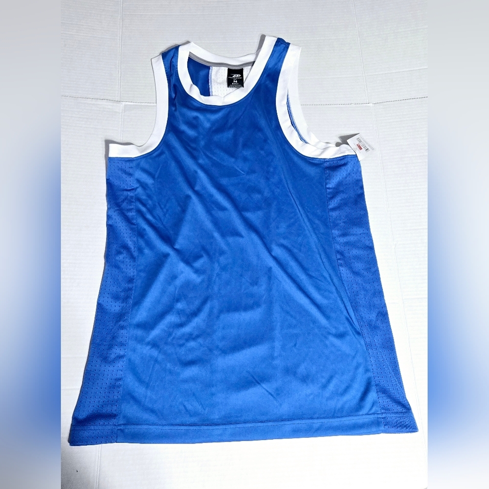 Mens Pro‎ Player Mesh Tank Blue With White NWT Men Medium